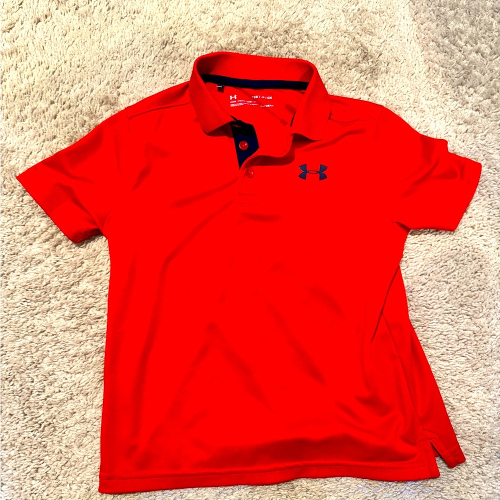 Under Armour Youth Small Red Polo